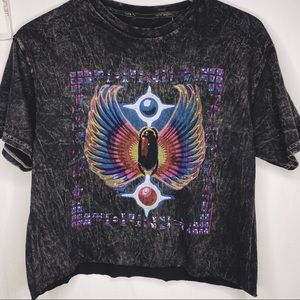 Junk Food NWT Journey Cropped Graphic Band T-Shirt